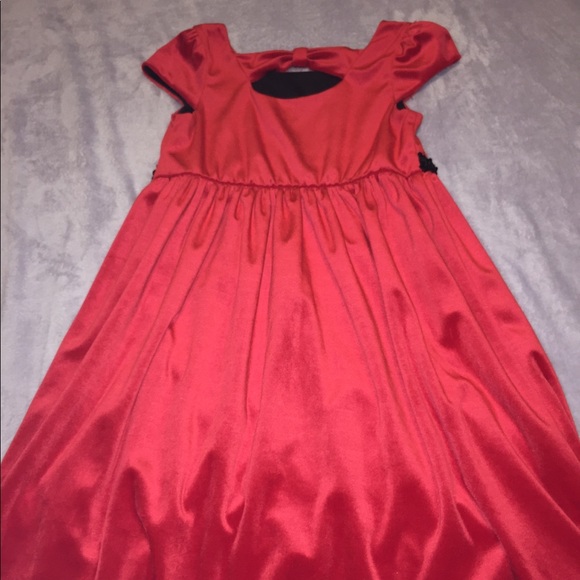 A red fur like dress - Picture 2 of 2